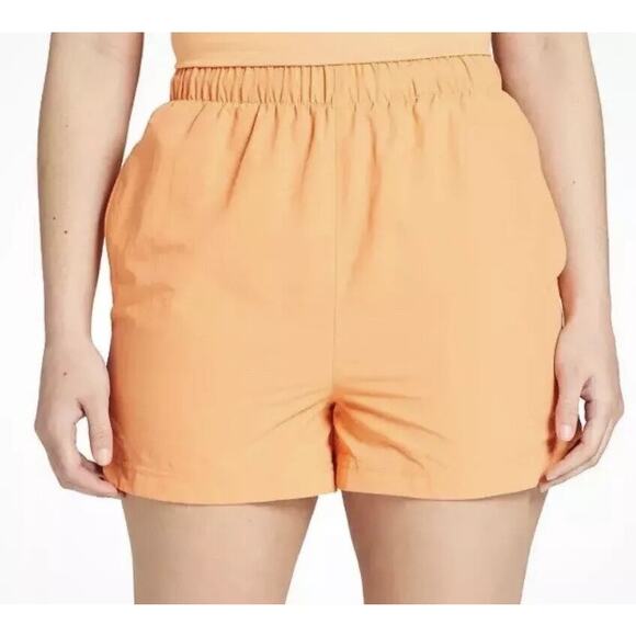 DSG NWT High Rise Notched Woven Short 3'' Light Orange XS Activewear Athletic - Picture 1 of 7
